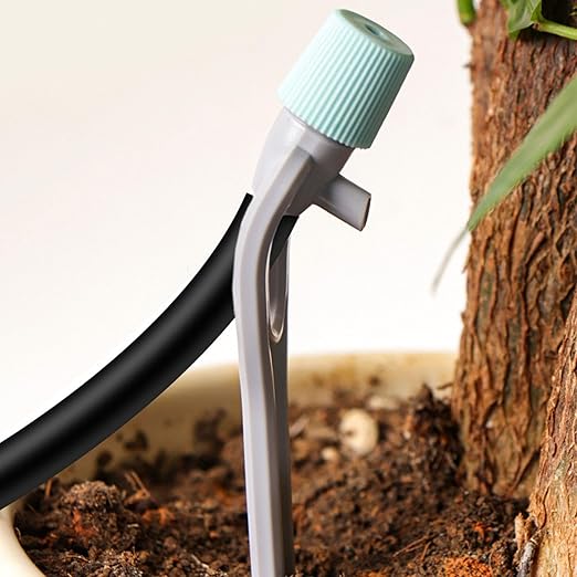 Qinlorgo Automatic WIFIs Drip Irrigation Kit for Home Potted Plants Remote App Control Dual Pump System 15 M Pipe Adjustable Drippers Timer Function Supports 20 Pots for Garden (US Plug)