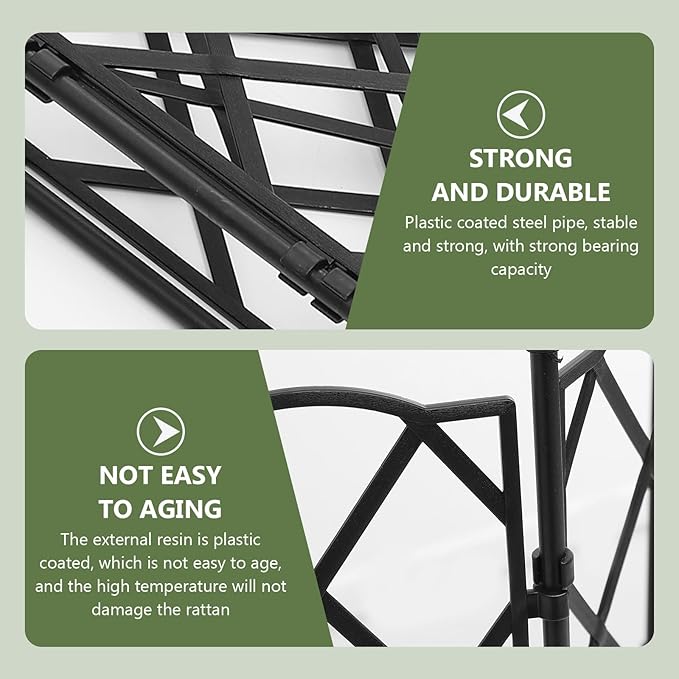 Toddmomy Metal Plant Climbing Trellis Rack 46.5-135cm Adjustable Steel Vine Plant Support for Outdoor Garden