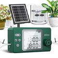 Solar Powered Dual Pump Drip Irrigation Kit for Outdoor Indoor Plants, 2-Zone Smart Self-Watering System with USB Charging, Automatic Plant Waterer for Garden Patio Balcony Vacation
