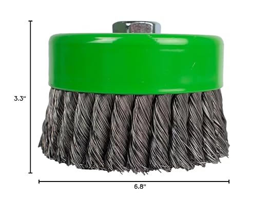 Forney 72756 6-Inch by 5/8-11 Knotted Cup Brush .020 Carbon Steel