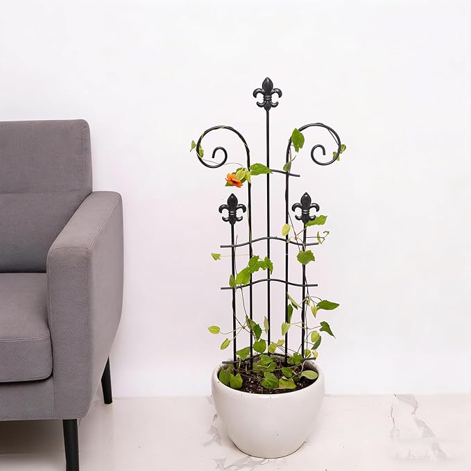 31" Trellis for Climbing Plants Indoor - Heavy Duty Metal Support for Potted Plants, Ideal for Vining Plants, Perfect for Tall Monstera & Houseplants, for Gardeners & Plant Lovers