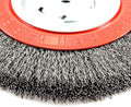 Forney 72762 Wire Bench Wheel Brush, Wide Face Coarse Crimped with 1/2-Inch and 5/8-Inch Arbor, 8-Inch-by-.014-Inch