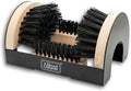 Heavy Duty Boot Brush Cleaner Outdoor Floor Mount or Portable Commercial Boot Scraper/Scrubber with Hardware, Wood