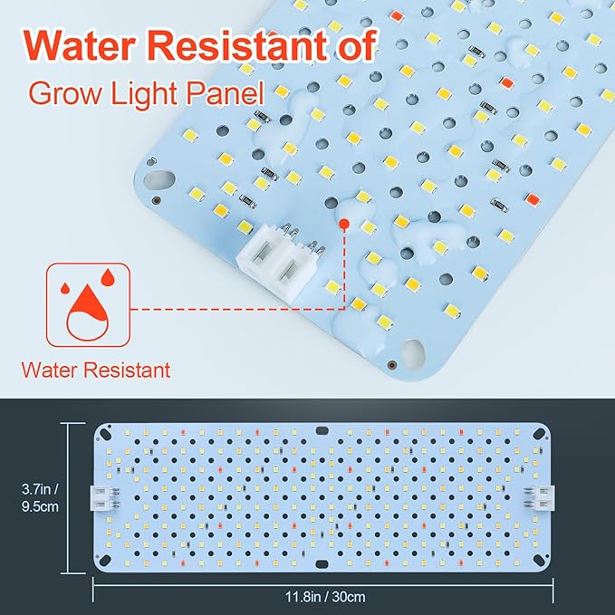 8-Pack Panel Grow Lights for Indoor Plants, FECiDA 2026 LED Plant Grow Light for Under Cabinet Plants, Full Spectrum Growing Lamp with 4,8,12,16,20 Hr Timer, Free Linking