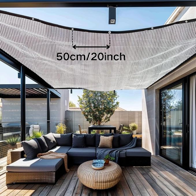 BeGrit Aluminet Shade Cloth 75%-80% Aluminum Shade Cloth Sun Reflective Tarp for Garden, Patio, Greenhouse, Pergola, Car, Kennel Shade 8x10ft