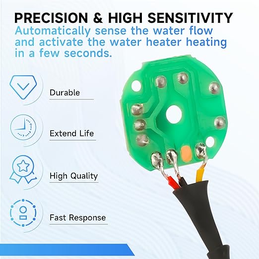 FSA NFSML Flow Sensor Assembly for EcoSmart Eco 8 & 11 Electric Tankless Water Heaters, Water Flow Meter Replacement for Eco Smart Water Heating Accessories Part