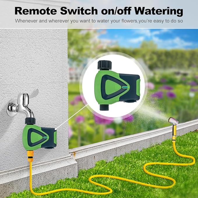 Zigbee Smart Sprinkler Timer,Delay Watering,Irrigation System for Garden,APP & Voice & Remote Control,Compatible with Alexa,Hub Required (US)