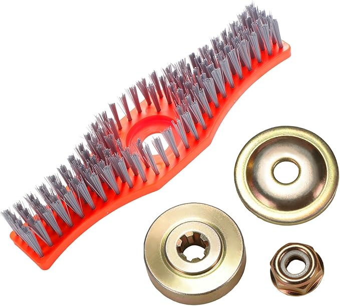 Heavy Duty Mower Brush Thick Nylon Bristles for Effective Removal of Stubborn Dirt Grass Tool