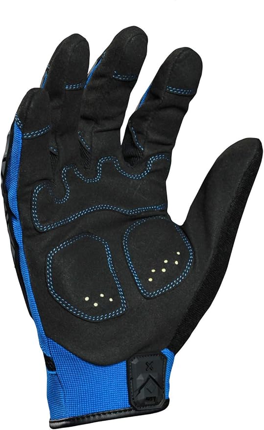 Ironclad mens Small Work Gloves, Black & Blue, Small Pack of 1 US