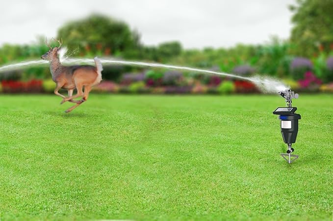Motion Activated Sprinklers for Yard - Cat & Deer Repellent Devices, Raccoon & Dog Deterrent, Skunk & Cat Repellent for Yard, Scarecrows for Outside, Yard Maintenance Must Haves (2 Pack)
