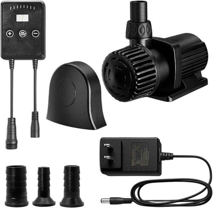 3170 GPH Intelligent ECO Amphibious Water Pump - Sine Wave Technology with Controller for Hydroponics & Aquariums, 88W - 5 Pack