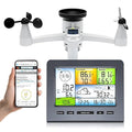 Urageuxy Wireless Weather Station Indoor Outdoor with WiFi, Rain Gauge, Wind Speed/Direction Sensor, Temperature, Humidity, Weather Forecast