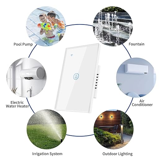 40 Amp Smart Water Heater Switch,8000W, 100/240V, Wi-Fi Compatible with Alexa and Google Home, White