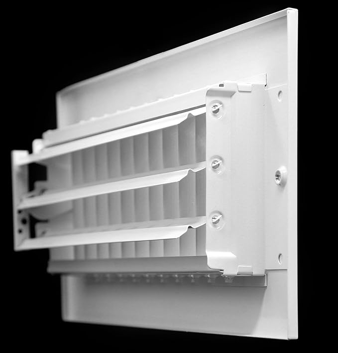 HVAC Premium 14'' X 12'' Adjustable AIR Supply Diffuser - HVAC Vent Cover Sidewall or Ceiling - Grille Register - High Airflow - White [Outer Dimensions: 15.75'' w X 13.75'' h]