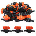 30 Pack 1/4 Inch Drip Irrigation Shut Off Valves - in-Line Barbed Flow Control Valve with Anti-Drop Design for 1/4" Drip Tubing, Garden Irrigation System, Lawn & Greenhouse Watering