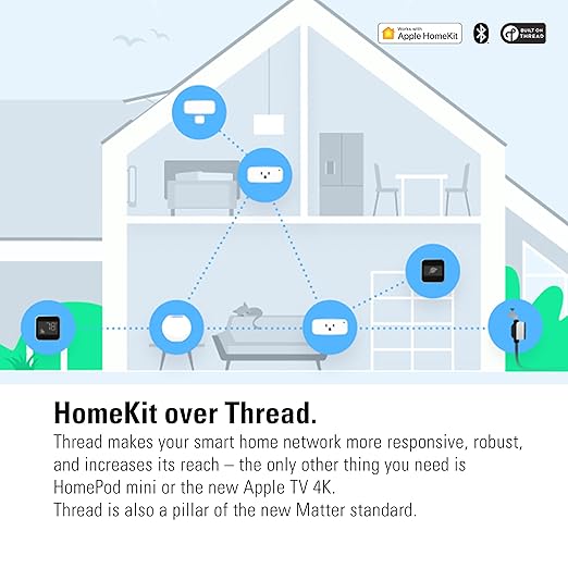 Eve Room - Indoor air Quality Sensor to Monitor air Quality (VOC), Temperature & Humidity, Apple HomeKit Technology, Bluetooth and Thread