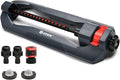 Eden 96213 Essential Turbo Oscillating Water Sprinkler,Covers Up to 3,600 sq. ft.,16 Nozzles,Weighted Base,Adjustable Range,Quick Connect Bundle,Dark Grey,Red,Silver,(Pack of 12)