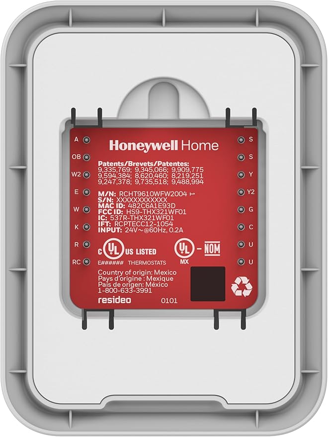 Honeywell Home T9 WIFI Smart Thermostat, Smart Room Sensor Ready, Touchscreen Display, Alexa and Google Assist