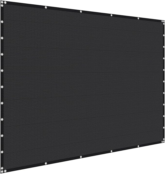 VEVOR 90% Sun Shade Cloth, 10 x 10 ft Pergola Shade Cover with Stainless Steel Grommets, Sun Shades Canopy Privacy Screen with 140 GSM HDPE Material, for Outdoor, Patio, Garden, and Backyard (Black)