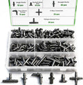 220Pcs Barbed Connectors Irrigation Fittings Kit,Irrigation Connector for 1/4" Tubing Garden Lawn Irrigation,End Plug,Barbs,Straight Barbs,Single Barbs,4-Way Coupling,Tees