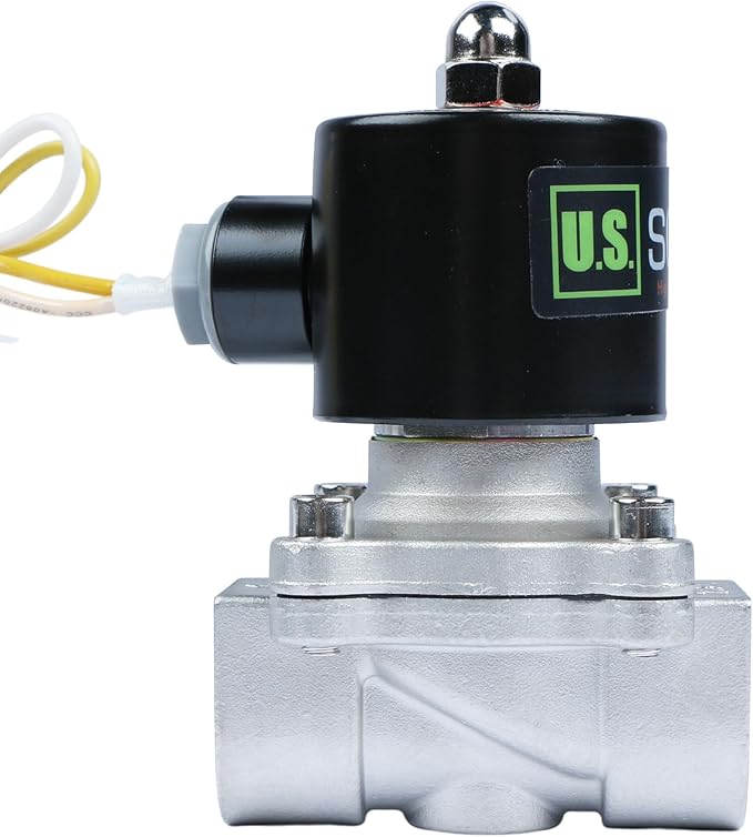 U.S. Solid Smart Solenoid Valve - 3/4 inch Wi-Fi APP-Controlled Stainless Steel Solenoid Valve, 110V AC