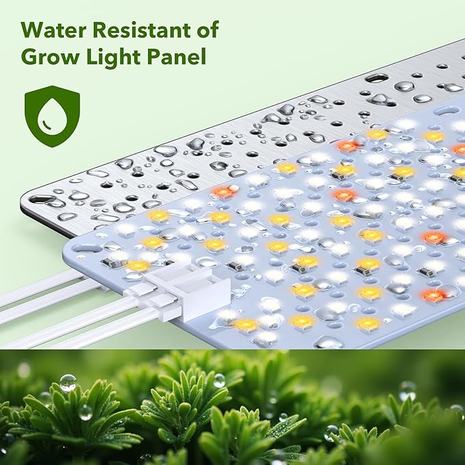 SDOVUERC Full Spectrum 1536 LEDs Grow Lights, 100W Plant Grow Lights for Indoor Plants with Daisy Chain Function, Sunlike Spectrum,4/8/12/16/20H Timer for Seed Starting(Pack8)