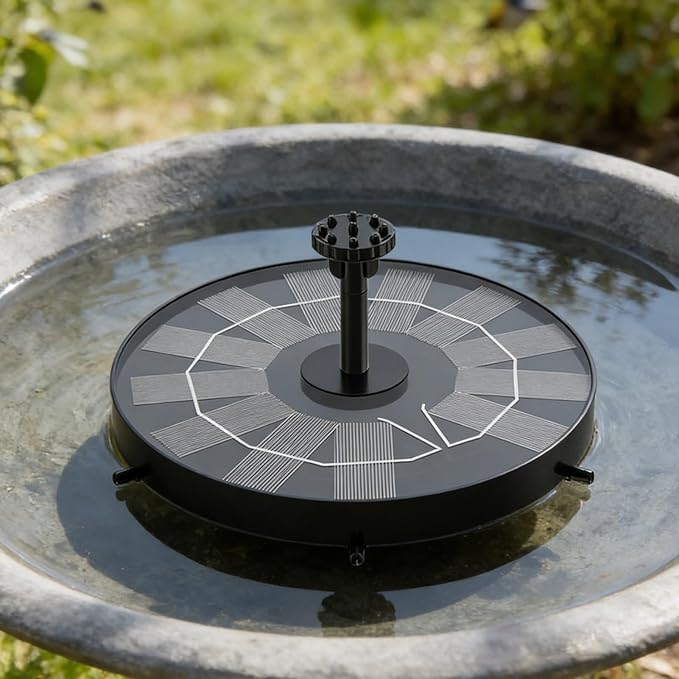 Genérico Solar Bird Fountain | Hummingbird Water Pump | Solar Water Fountain | for Pond, Garden, Lawn, Patio, Terrace, Balcony, Driveway, Outdoor Decoration