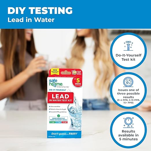 Safe Home® Complete Drinking Water Test Kit – DIY Screening for 14 Parameters + Optional Testing at Our EPA-Certified Lab for up to 48 Parameters – Made in the USA