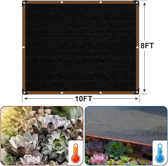 Shade Cloth - for Garden 90% Plant Shades Mesh Tarp with Grommets Outdoor Sun Shades Netting for Chicken Coop Greenhouse Vegetables Pergola Patio Cover