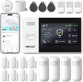 WiFi Wireless Alarm System for Home Security - 24/7 Protection Smart Home Devices 4.3" Touch Screen, GSM/4G+WiFi, App Instant Alerts, No Monthly Fee, Alexa Compatible for Villa, Kids Safety (21pcs)