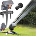 16-Nozzle Oscillating Sprinkler with Dual-Zone Sprinkler Water Timer, Sprinklers for Yard, Heavy Duty Automatic Lawn Garden Irrigation System (B-no Water time)