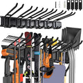 48 Inches Garden Tool Organizer Wall Mount Max Load 660lbs Garage Storage and Organization, with 13 PCS Adjustable Garden Tool Hanger Rack, Yard Shed and Power Tool Organizer Rack