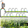 Automatic Drip Irrigation System, Nozzle Drip Irrigation Garden Watering, Greenhouse Drip Irrigation Kit, 360° Adjustable Misting Nozzle, Smart Timer 1Sec - 300 Min, Easy Installation 20m+Controller