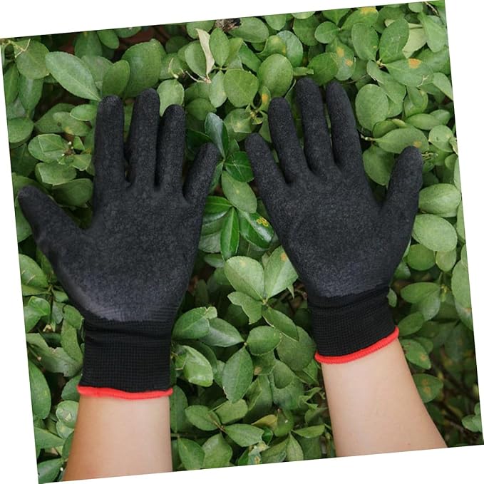 BESTonZON Heavy Duty Gardening Gloves Waterproof Anti-puncture Yard Work Gloves for Men and Women with Anti-wear Latex Coating and Non-slip Grip for Outdoor Garden and Landscaping