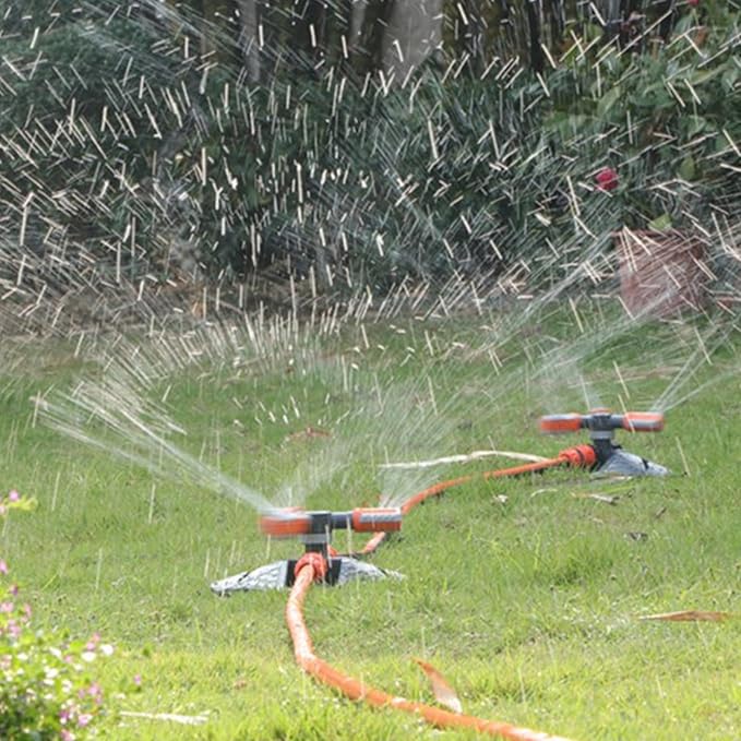 Sprinklers for Yard, Adjustable 360 Degree Roating Automatic Water Sprinkler for Lawn, Garden Hose Sprinkler for Yard, Irrigation System for Garden