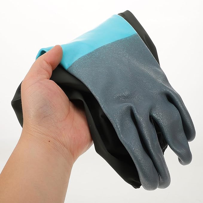 HOMSFOU Cut-resistant Waterproof Protective Work Gloves 70cm Extended Length Heavy Duty Safety Gloves for Outdoor and Warehouse Use
