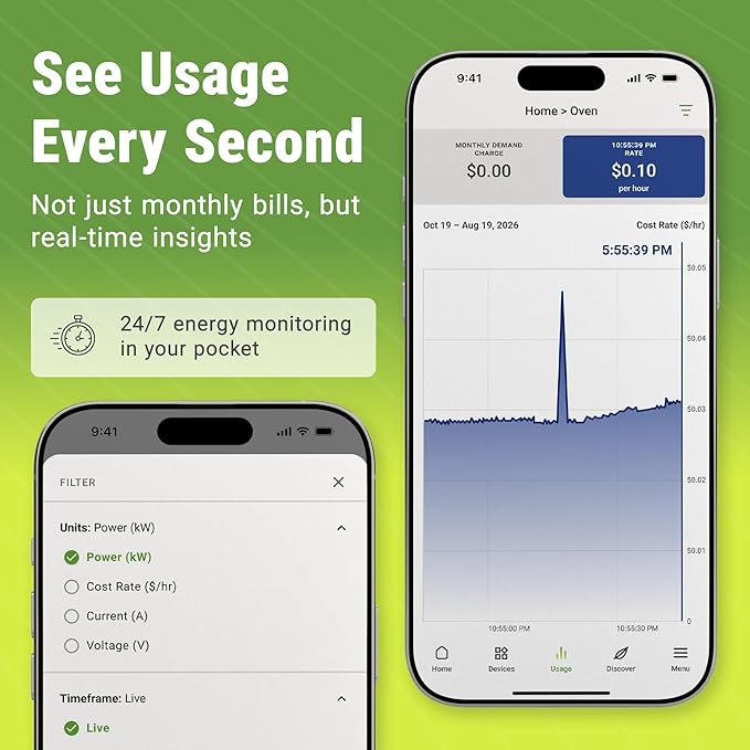 Emporia Vue 3 Home Energy Monitor - Smart Home Automation Module and Real Time Electricity Usage Monitor, Power Consumption Meter, Solar and Net Metering for UL Certified Safe Energy Monitoring