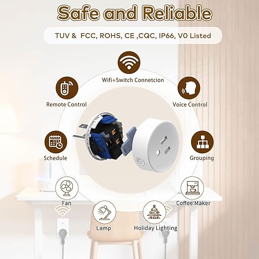 NineLeaf Zigbee Smart Remote Outlet with Wall Decor Switch,Zigbee Repeater,Wireless Plug with APP & Voice Control, Compatible with Alexa &Google Assistant, Timer & Schedule,1 Switch+3 Outlets