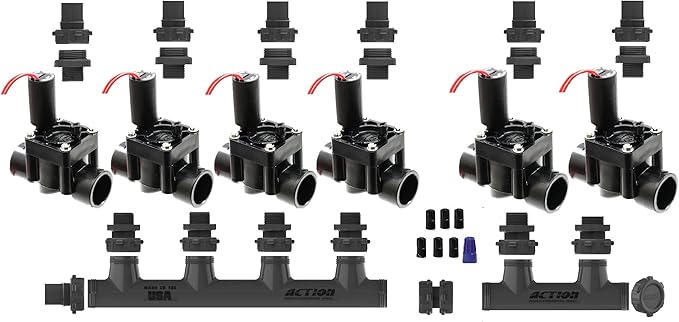 SPW Hunter Premium Valve Manifold System PGV100GS - Heavy Duty Action Machining Parts - 3/4'' or 1'' Slip PGV-100 (6 Zone)