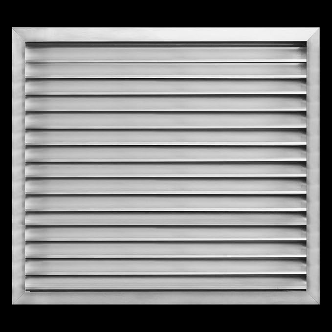 HVAC Premium 32"W x 28"H Aluminum Exterior Gable Louver Vent for Walls & Crawlspace - Weather-Resistant Air Grille with Screen Mesh - [Outer Dimensions 33.75"W x 29.75"H]