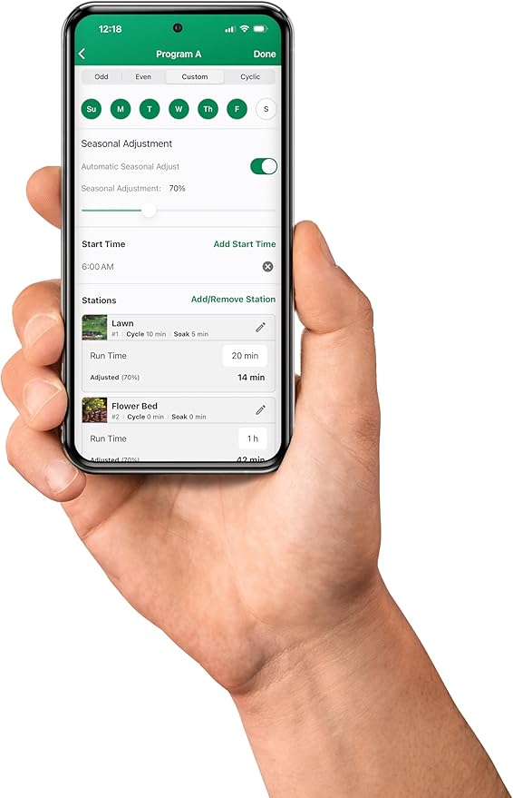 Rain Bird TRU8IW Timer and Smart WiFi Module Bundle, Program-Based Indoor Irrigation Sprinkler Controller/Timer, 8-Zone/Station