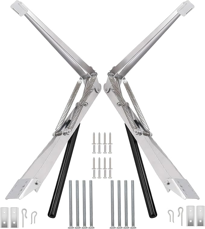 Greenhouse Window Opener Solar Heat Sensitive Dual Spring Powered Roof Vent Kit Automatic Greenhouse Accessories Tool Load Capacity of 15 lbs (Silver Double Spring2PCS)