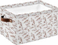 Farmhouse Monkey Storage Bins Cubes Waterproof Cloth Storage Basket,Vintage Brown Plants Rustic Turtles Peacock Foldable Storage Bags for Shelf Closet Clothes Organizers with Handles 15x11x9.5 in 1PCS