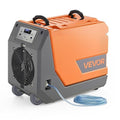 VEVOR 180 Pints Commercial Dehumidifier with Pump/Drain Hoses, Portable Crawl Space Dehumidifiers for Basement Storage Room Industrial Grade, Auto Defrost, Heavy-duty LLDPE,Foldable Handle