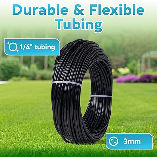 HIRALIY 360° Micro-Spray Garden Irrigation System 50FT, New Garden Watering System, Saving Water Automatic Irrigation Equipment for Patio Lawn