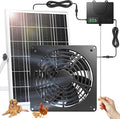 Solar Powered Fan for Chicken Coop, 12000mAh Battery Runs Day and Night, 7.1in Waterproof Exhaust Fan with Pull String Switch, USB-C & Solar Dual Power, Timer 4/8H for Shed Greenhouse Doghouse