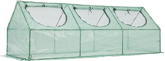 BPS 9x3x3 FT 3-in-1 Mini Greenhouse Kit, Small Greenhouse with Triple-Layer Window for All-Season Vegetable and Plant Growing