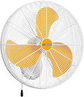 18 inch Outdoor Oscillating Wall Mounted Fan, High Velocity IPX4 Waterproof 4750 CFM Industrial Metal Wall Fan, 3 Speed, Adjustable Tilt, for Greenhouse, Patio, Garage, Workshop