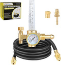 BETOOLL Argon Regulator - Welding Regulator - Argon/CO2 Mig Tig Flow Meter Gas Regulator Gauge With 6.6Ft Gas Hose