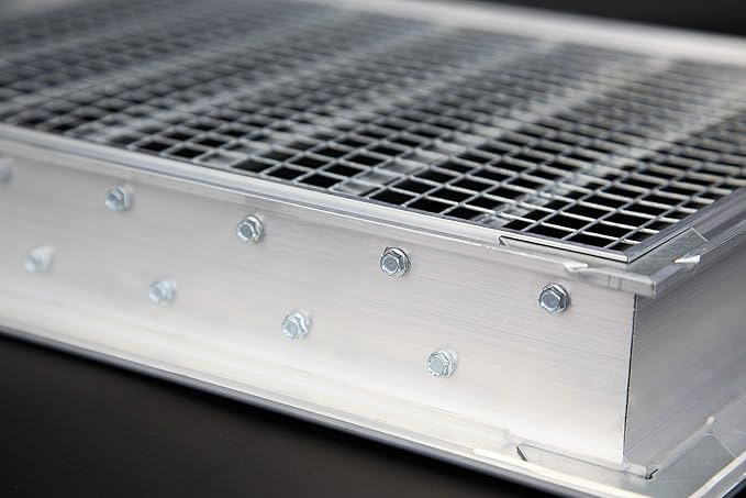 HVAC Premium 34"W x 18"H Aluminum Exterior Gable Louver Vent For Walls & Crawlspace - Weather-Resistant Air Grille With Screen Mesh - [Outer Dimensions 35.75"W x 19.75"H]